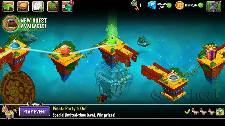 PLANTS VS ZOMBIES 2 CHEAT