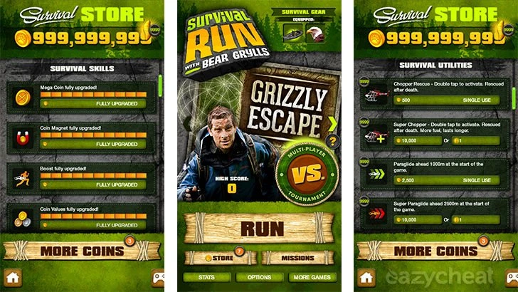 SURVIVAL RUN WITH BEAR GRYLLS CHEAT